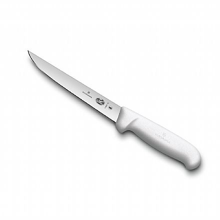 Acessórios - Faca Victorinox Fibrox Profissional - Lâmina Reta Lisa - 15 cm - Branca - 5.6007.15