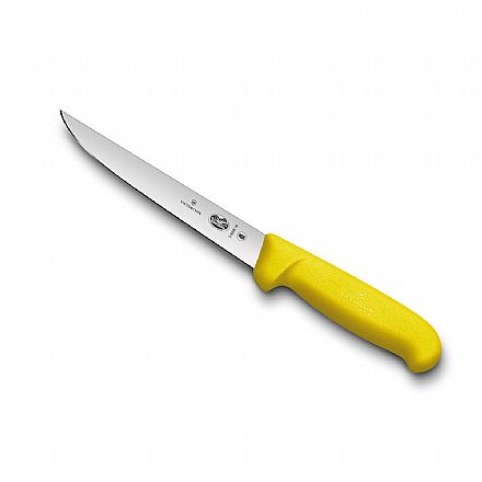 Acessórios - Faca Victorinox Fibrox Profissional - Lâmina Reta Lisa - 15 cm - Amarelo - 5.6008.15