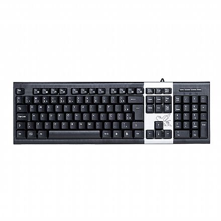 Teclado - Teclado USB Multimidia Maxprint Industrial Standard - ABNT2 - Preto - 60000080