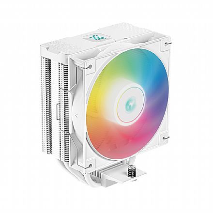 Cooler CPU - Cooler para Processador DeepCool AG400 Digital - Intel / AMD - ARGB - Branco - R-AG400-WHADMN-G-1
