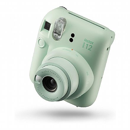 Câmera Digital - Câmera Instantânea Fujifilm Instax Mini 12 - Imagens luminosas com Exposição Automática - Lente 60mm - Verde - MINI12 MG CH WW