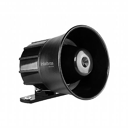 Central de alarme - Sirene para Alarme - 9 a 15 VDC - Piezoelétrica - 105dB - Preta - Intelbras SIR 1000