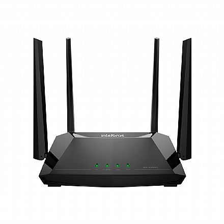 Roteador, Repetidor & Acess Point - Roteador Wi-Fi Intelbras Wi-Force W5-1200G - InMesh - MU-MIMO - Gigabit - Dual Band 2.4 GHz e 5 GHz - 4 Antenas