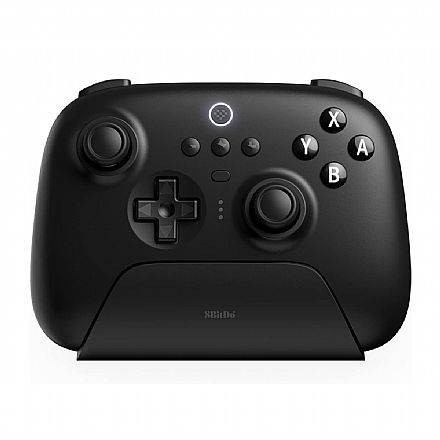 Joystick & Volante - Controle 8BitDo Ultimate - 2.4GHz ou Bluetooth - Compatível com PC, Switch e SteamDeck - Preto - 80NA02