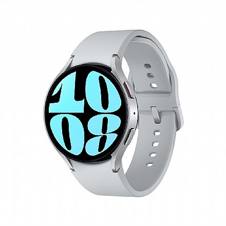 Beleza e Cuidado Pessoal - Relógio SmartWatch Samsung Galaxy Watch 6 - 44mm - Monitor Cardíaco, Sono, WhatsApp, Spotify - Prata - SM-R940NZ