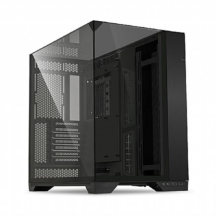 Gabinete - Gabinete Gamer Aquário Lian Li O11 Vision - Lateral, Topo e Frontal em Vidro Temperado - USB-C - USB 3.0 - E-ATX - Preto - 011VX