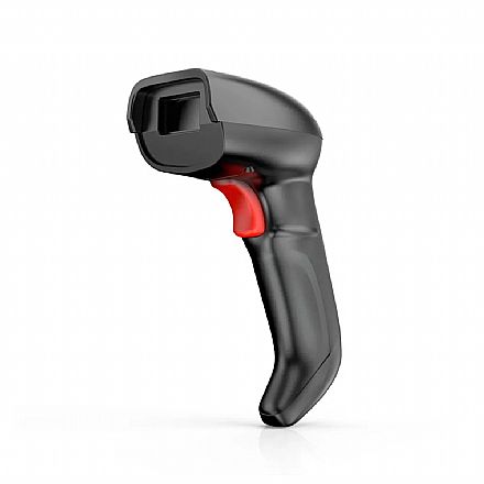 Automação - Leitor de Código de Barras QR Code - Goldentec 63883 - USB - Lê produtos e NFe - 2D - Preto