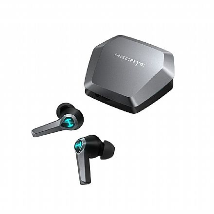 Fone de Ouvido - Fone de Ouvido Bluetooth Earbud Edifier Gx04 Hecate TWS Gamer - RGB - Baixa Latência - Dual Driver - IP54 - Cinza