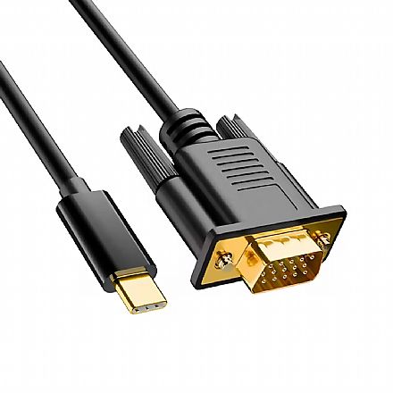 Cabo & Adaptador - Cabo Conversor USB-C para VGA - 1.8 metros - Full HD - Comtac 20119446