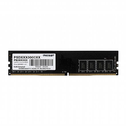 Memória para Desktop - Memória 8GB DDR4 3200MHz Patriot Signature - CL22 - Preto - PSD48G32002