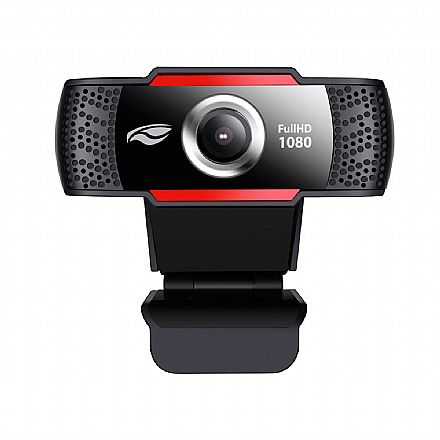 Webcam e Videoconferência - Web Câmera C3Tech WB-100BK - Video Chamada em Full HD - Microfone - USB - Preto