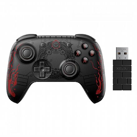 Joystick & Volante - Controle 8BitDo Ultimate 2C Wireless Black Myth Wukong - 2.4GHz - Bumpers Extras - Compatível com PC e Android - Preto - 81HD05