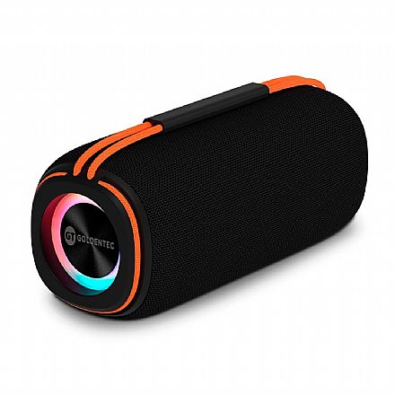 Caixa de Som - Caixa de Som Bluetooth Goldentec GT Pop - Portátil - LED - IPX6 - Até 6h Reprodução - 60w Potência - Preta - 59669
