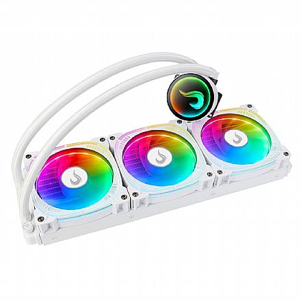 Water Cooler - Water Cooler Rise Mode Aura Frost Pro 360mm - ARGB - Branco - RM-WCF-07-ARGB