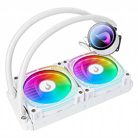 Water Cooler - Water Cooler Rise Mode Aura Frost Pro 240mm - ARGB - Branco - RM-WCz-06-ARGB