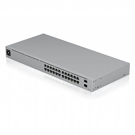 Rede Switch - Switch 24 Portas Ubiquiti UniFi G2 - 24 Portas Gigabit - 2 Portas SFP 1G - 52Gbps - Gerenciável - PoE 36W - USW-24