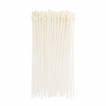Ferramenta - Abraçadeira Nylon 30cm para organização de cabos - pacote com 100 unidades - Fita Hellerman - Branco