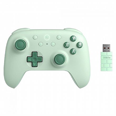 Joystick & Volante - Controle 8BitDo Ultimate 2C Wireless Green - 2.4GHz - Bumpers Extras - Compatível com PC e Android - Verde - 81HD02