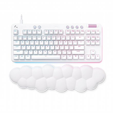 Teclado - Teclado Mecânico Gamer Logitech G713 - TKL - RGB LightSync - ABNT - Switch GX Brown Tactile - Branco - 920-010701