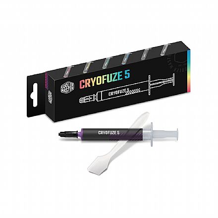 Pasta térmica - Pasta Térmica Cooler Master Cryofuze 5 Magenta - Seringa 3g - 12.6 W/m-K - MGY-ADSR-N03G-R1