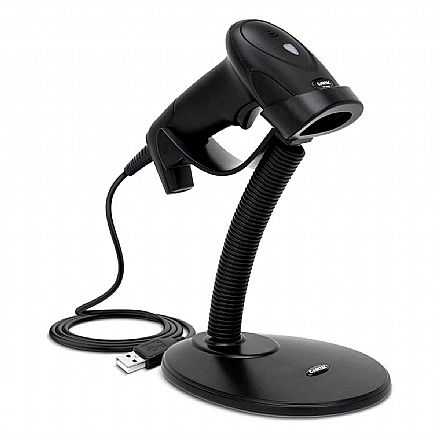 Automação - Leitor de Código de Barras e QR Code - Comtac PS-8968 - USB - 2D - com Suporte - Lê Códigos Diretamente da Tela do Celular - Preto