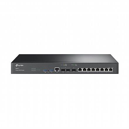 Roteador Load Balance - Roteador Load Balance TP-Link ER8411 - Gigabit - VPN - Omada - Até 10 Portas WAN - 2 Portas SFP+ 10GE WAN/LAN - USB para LTE WAN
