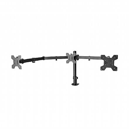 Suporte de Monitor/TV - Suporte para 3 Monitores / TVs até 32" - com Regulagem de Altura e Ângulo - Padrão VESA - Pix PX-150M