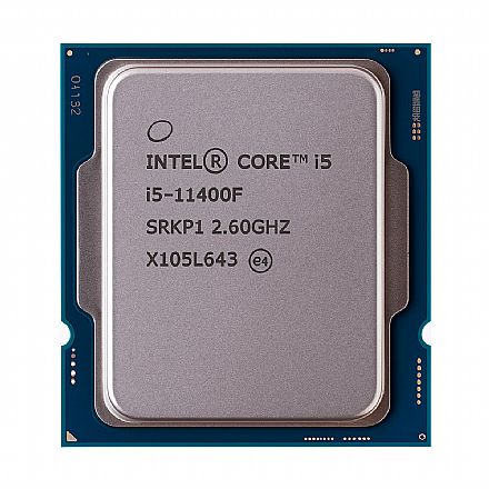 Processador Intel - Intel® Core i5 11400F - LGA 1200 - 2.6GHz (Turbo 4.4GHz) - Cache 12MB - 11ª Geração - OEM