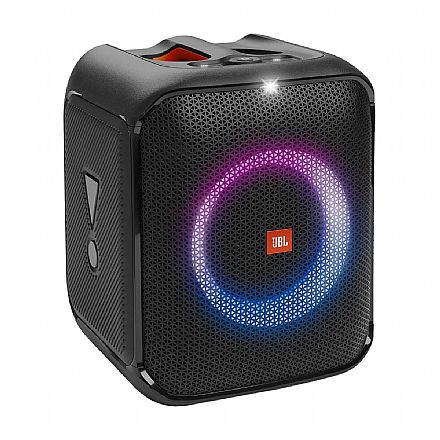 Caixa de Som - Caixa de Som Portátil JBL Party Box Encore Essential - Blueooth - 100W RMS - Show de Luzes Dinâmico - JBLPBENCOREESSBR