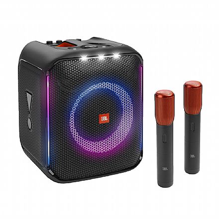 Caixa de Som - Caixa de Som Portátil JBL Party Box Encore - Blueooth - 100W RMS - 2 Microfones Inclusos - JBLPBENCORE2MICBR