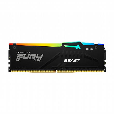 Memória para Desktop - Memória 16GB DDR5 5600MHz Kingston Fury Beast - CL40 - KF556C40BBA/16