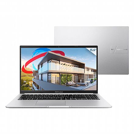 Notebook - Notebook Asus Vivobook 15 M1502YA-NJ613 - Ryzen 7 5825U, RAM 16GB, 1TB SSD, Tela 15.6" Full HD, Linux - Cool Silver
