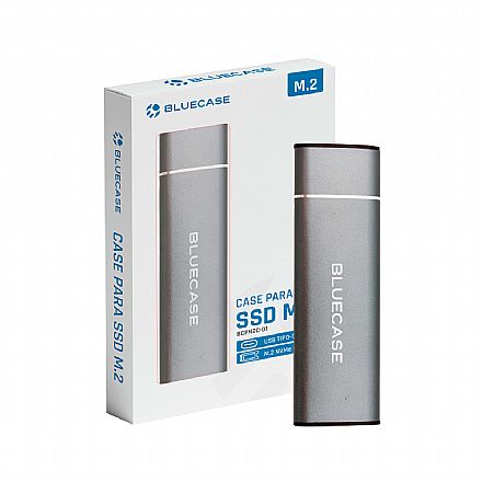 Storage / Case / Dockstation - Case para SSD M.2 NVMe - USB-C - 10 Gbps - Bluecase BCPN2C-01