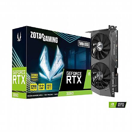 Placa de Vídeo - Placa de Vídeo GeForce RTX 3060 12GB GDDR6 192bits - Twin Edge - Zotac - ZT-A30600E-10M