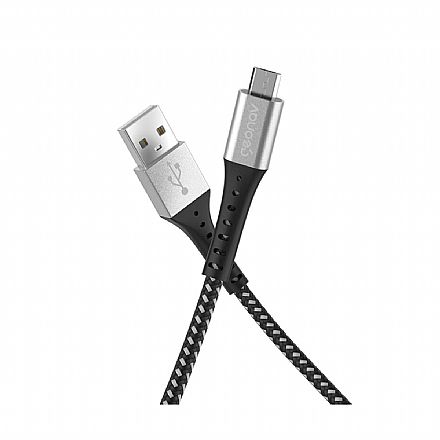 Cabo Micro USB para USB - Cabo em Nylon Trançado - 1.2 metro - Geonav ESMIBK Cabo & Adaptador - Cabo Micro USB para USB - Cabo em Nylon Trançado - 1.2 metro - Geonav ESMIBK