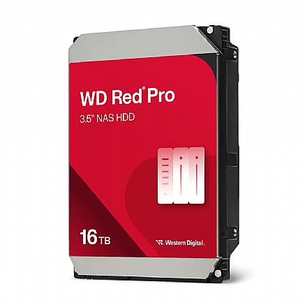 HD (Disco Rígido) - HD 16TB NAS SATA - 7200RPM - 512MB Cache - Western Digital Red Pro - WD161KFGX