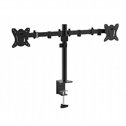 Suporte de Monitor/TV - Suporte para 2 Monitores / TVs até 27" - Rotação, Inclinação e Giro - Organizador de Cabos - Padrão VESA - Arcticus SM1703