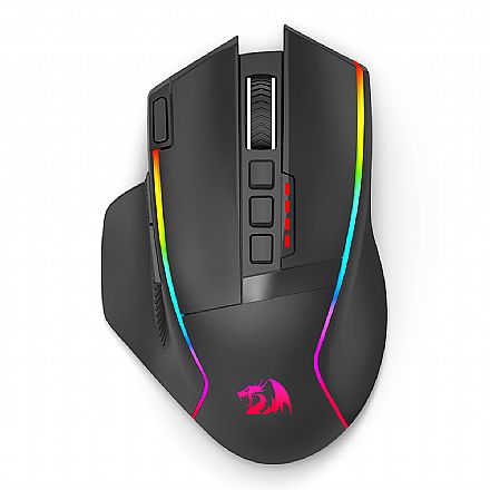 Mouse - Mouse Gamer sem Fio Redragon Swain - 16000dpi - Sensor PMW3335 - RGB - USB e 2.4GHz - Preto - M915RGB-WL