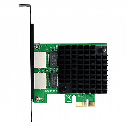 Placas e Adaptadores de rede - Placa de Rede Wi-Fi Pcyes - 2 Portas LAN RJ45 - Cabeamento CAT5 UTP - 1000Mbps - PCI Express - LC1000-2P