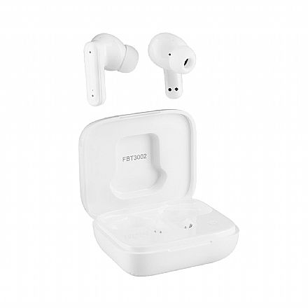 Fone de Ouvido - Fone de Ouvido Bluetooth Intra-Auricular Maxprint FBT3002 - TWS - Cancelamento de Ruído ANC - Branco