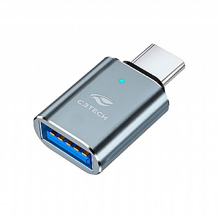 Cabo & Adaptador - Adaptador Conversor USB para USB-C - (USB-C M X USB-A F) - C3TECH OTG-20
