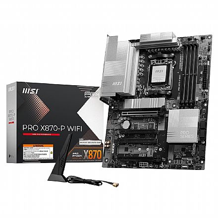 Placa Mãe MSI MAG X870 (AM5 - DDR5 8200) - Chipset X870 - Wi-Fi 7 - 3x Slots M.2 - ATX Placa Mãe para AMD - Placa Mãe MSI MAG X870 (AM5 - DDR5 8200) - Chipset X870 - Wi-Fi 7 - 3x Slots M.2 - ATX