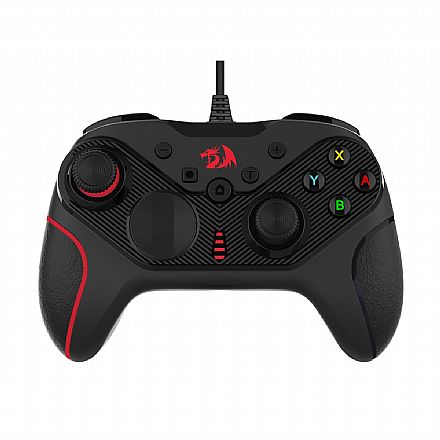 Joystick & Volante - Controle Redragon Rift G710 - Botões Extras - Compatível com PC, Android e PS3 - Preto