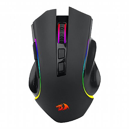 Mouse - Mouse Gamer Sem Fio Redragon Griffin Pro 3 - 8000dpi - Sensor PAW3104 - 1000Hz - RGB - Preto - M602P-KS