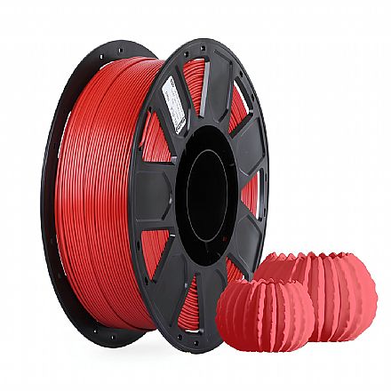Filamento 3D - Filamento para Impressora 3D - Ender PLA Vermelho - 1Kg - 1,75mm - Creality 3301010124i