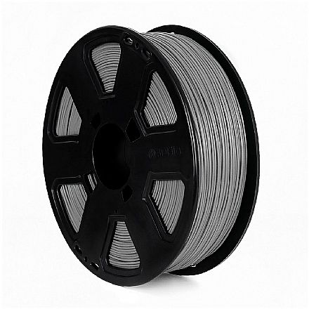Filamento 3D - Filamento para Impressora 3D - PLA - Prata - 1Kg - 1,75mm - 3D Fila PLA521753