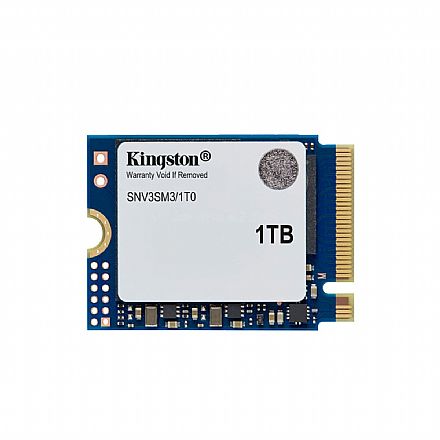 SSD - SSD M.2 1TB Kingston NV3 - NVMe - Leitura 6000MB/s - Gravação 4000MB/s - Formato 2230 - SNV3SM3/1T0