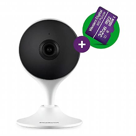 Câmera de Segurança IP Intelbras iM3 C - Wi-Fi - Lente 2.8mm - Visão Noturna - Full HD - Áudio bidirecional - Onvif - Incluso Cartão MicroSD 32GB Segurança CFTV - Câmera de Segurança IP Intelbras iM3 C - Wi-Fi - Lente 2.8mm - Visão Noturna - Full HD - Áudio bidirecional - Onvif - Incluso Cartão MicroSD 32GB