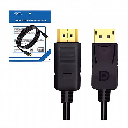 Cabo & Adaptador - Cabo DisplayPort 1.2 - 3 metros - Preto - Knup KP-YP5006