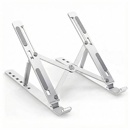Suporte para Notebook Ergonômico - Ajustável - Prata - MTG-259 Notebook Acessórios - Suporte para Notebook Ergonômico - Ajustável - Prata - MTG-259